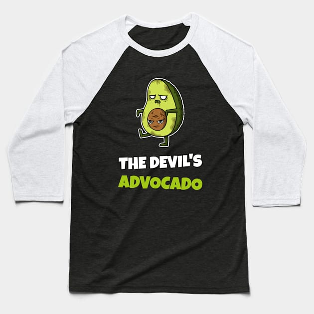 Halloween Cute Avocado Zombie Baseball T-Shirt by SpookyHalloween